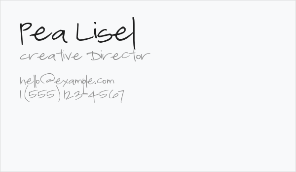 Pea Lisel Business Card