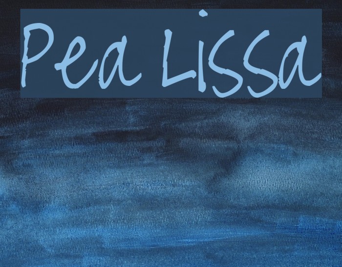 Pea Lissa Font examples
