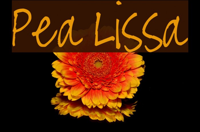 Pea Lissa Font examples