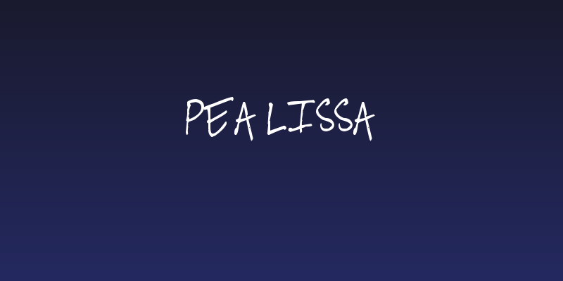 Pea Lissa Social Header
