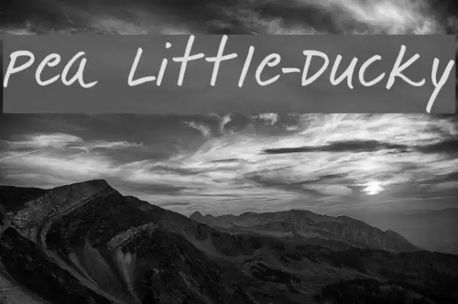Pea Little-Ducky Font examples