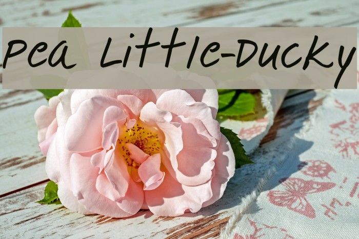 Pea Little-Ducky フォント examples