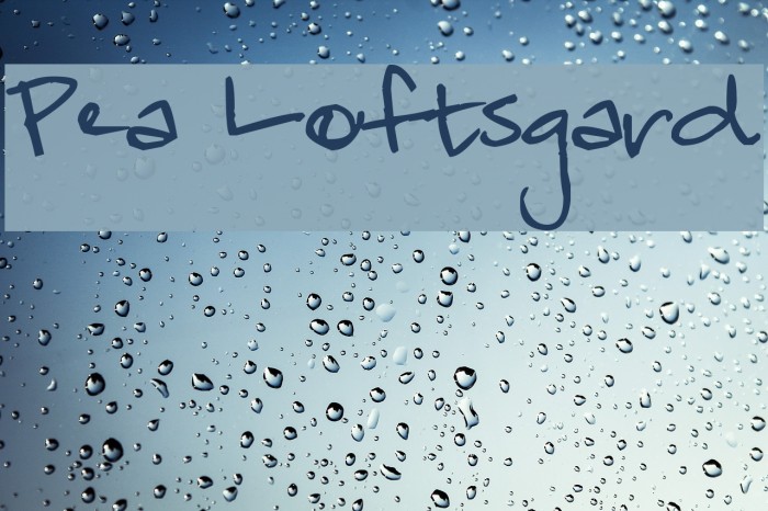 Pea Loftsgard Font examples