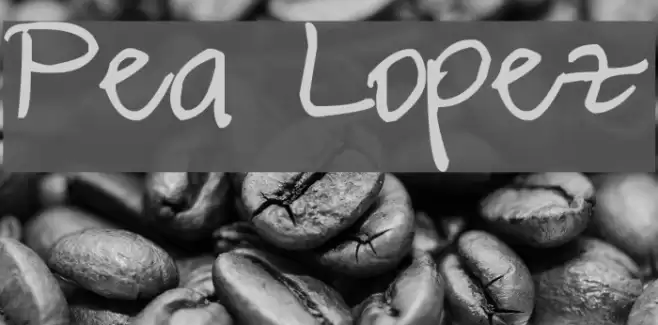 Pea Lopez Font examples