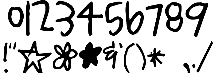 Pea Lou Who フォント その他の文字