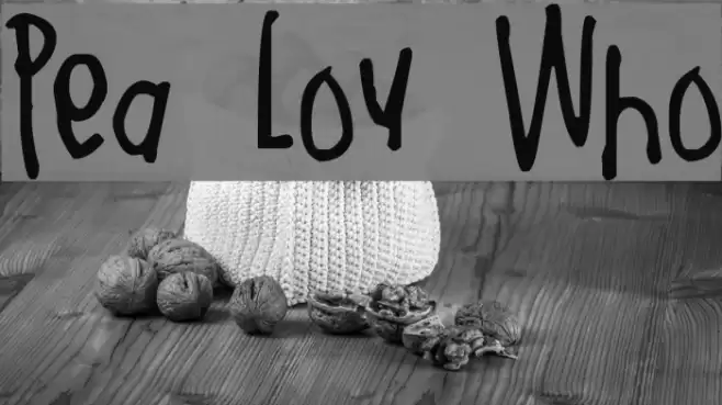 Pea Lou Who Font examples