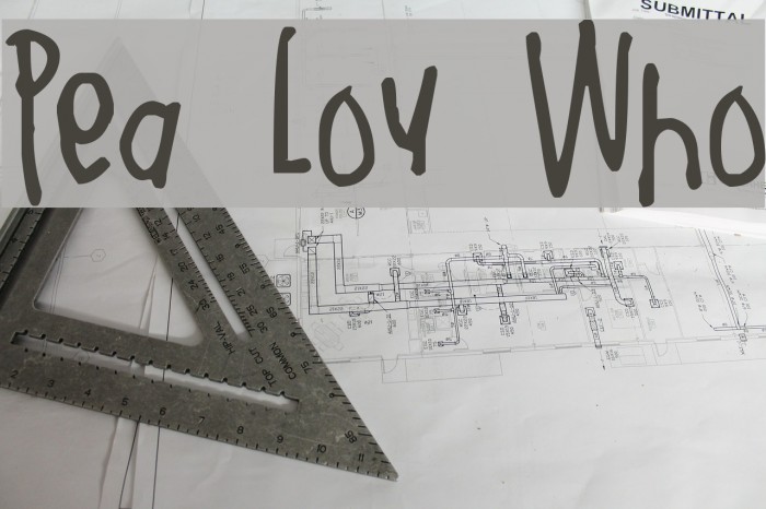 Pea Lou Who フォント examples