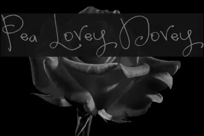 Pea Lovey Dovey Font examples