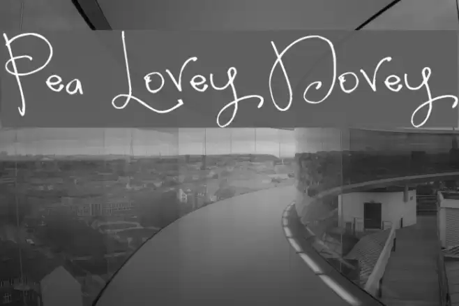 Pea Lovey Dovey Font examples