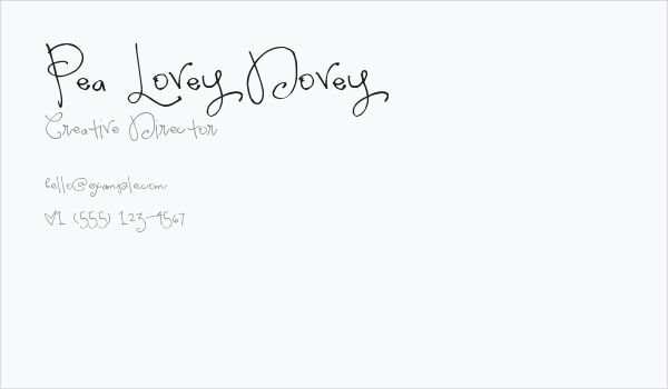 Pea Lovey Dovey Business Card