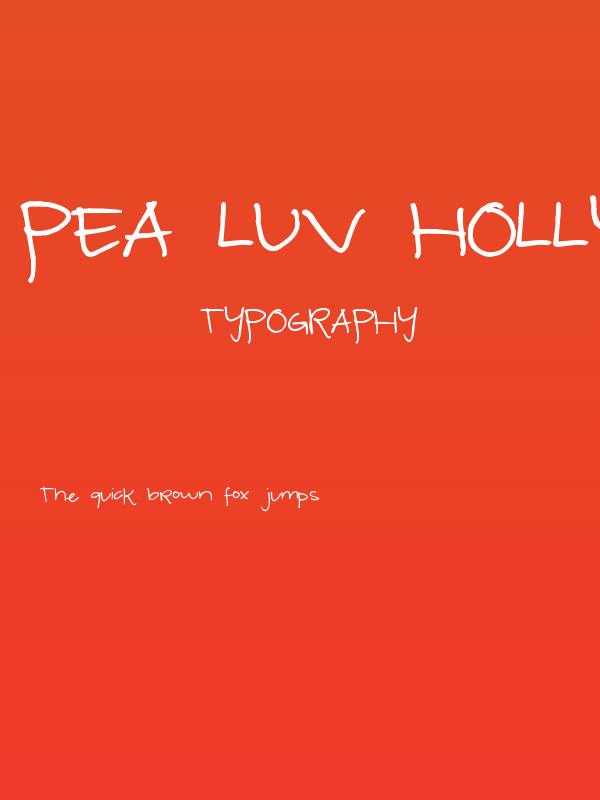 Pea Luv Holly Wood Poster
