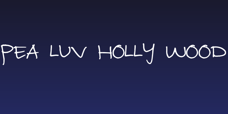 Pea Luv Holly Wood Social Header