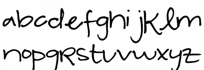 Pea Luv Holly Wood Font LOWERCASE