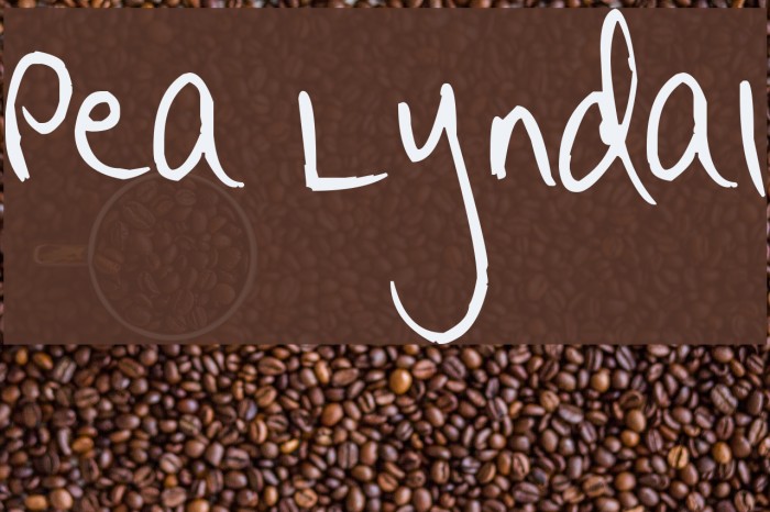 Pea Lyndal Font examples