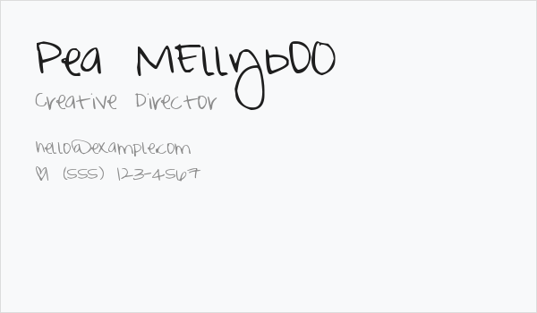 Pea MEllybO0 Business Card