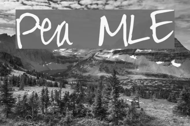 Pea MLE Font examples