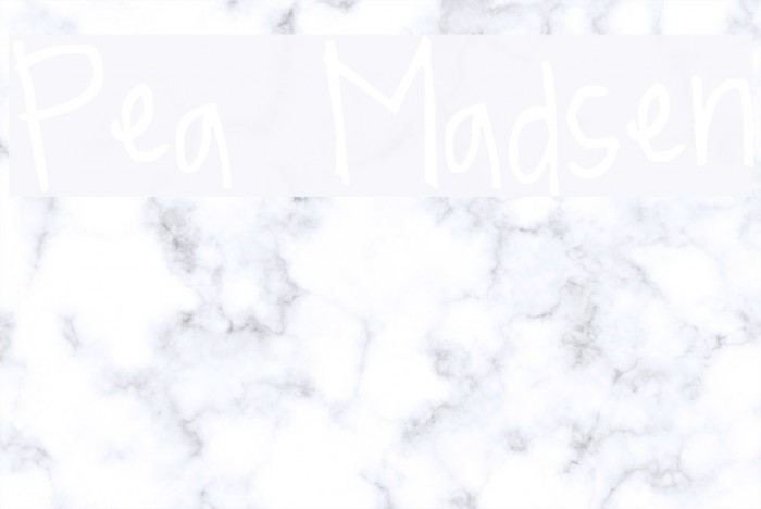 Pea Madsen Font examples