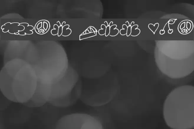 Pea Maia's Doodles Font examples