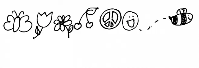 Pea Maia's Doodles Font LOWERCASE