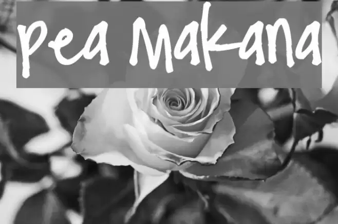Pea Makana Font examples