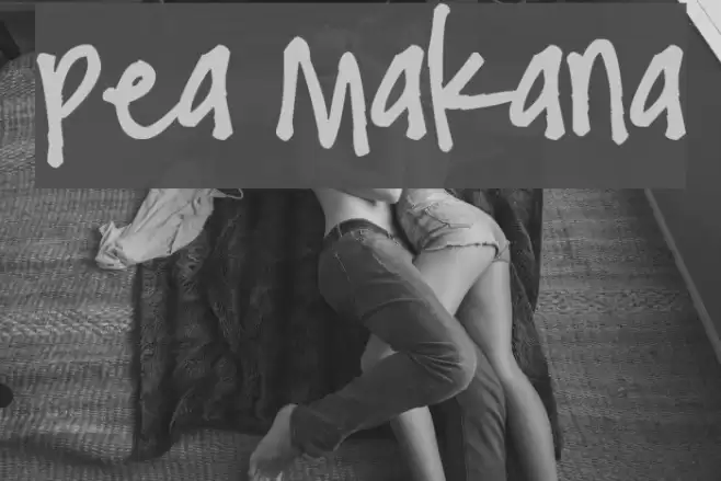 Pea Makana Font examples