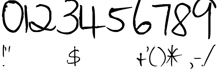 Pea Mandy Font OTHER CHARS