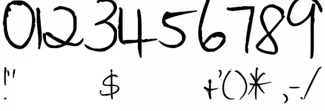 Pea Mandy Font OTHER CHARS