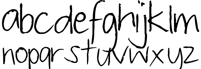 Pea Mandy Font LOWERCASE