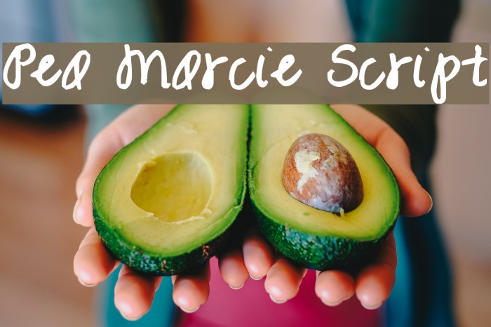 Pea Marcie Script Font examples