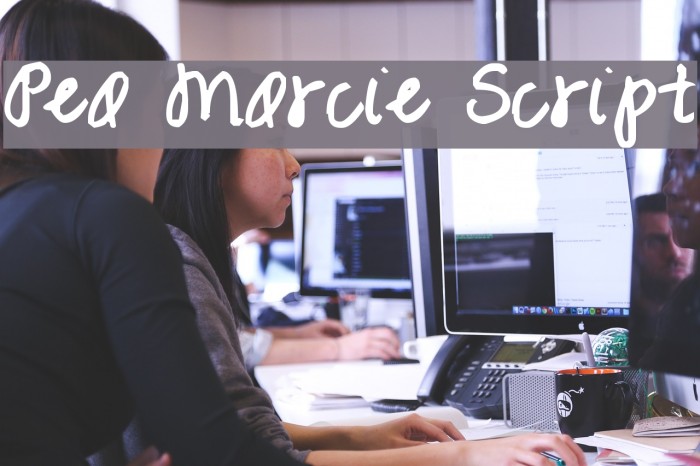 Pea Marcie Script Font examples