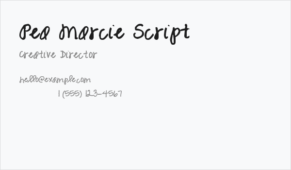Pea Marcie Script Business Card