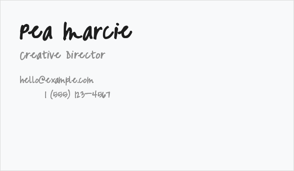 Pea Marcie Business Card