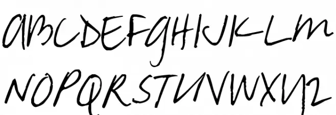Pea Marcie's Skinny Print Schriftart Groß