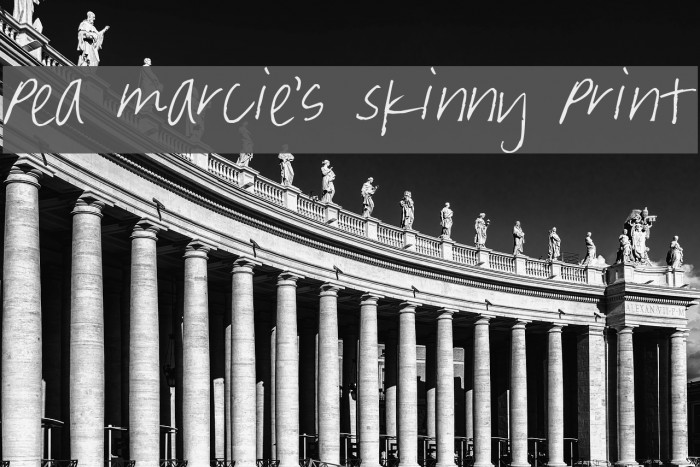 Pea Marcie's Skinny Print Font examples