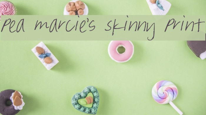 Pea Marcie's Skinny Print Font examples