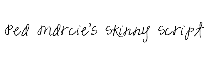 Pea Marcie's Skinny Script  font caratteri gratis