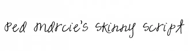 Pea Marcie's Skinny Script  Fuentes Gratis Descargar