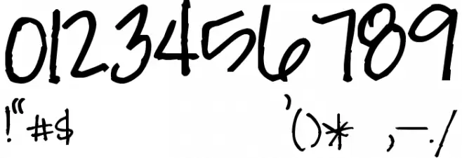 Pea Marcie's Skinny Script Font OTHER CHARS