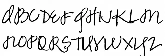 Pea Marcie's Skinny Script Fuentes MAYÚSCULAS