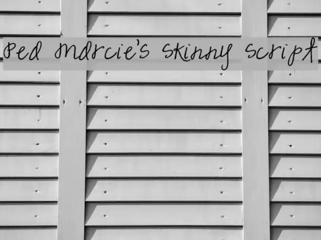 Pea Marcie's Skinny Script Font examples