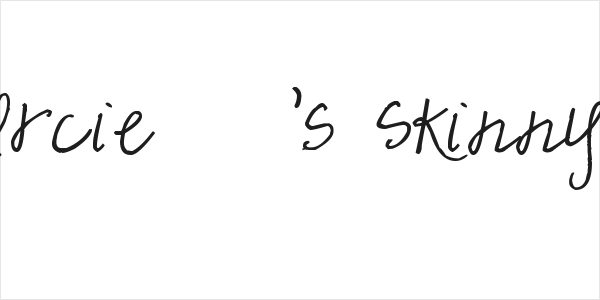 Pea Marcie's Skinny Script Logo