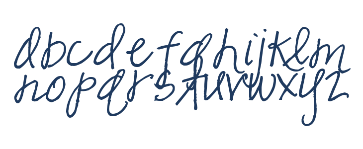 Pea Marcie's Skinny Script Lowercase