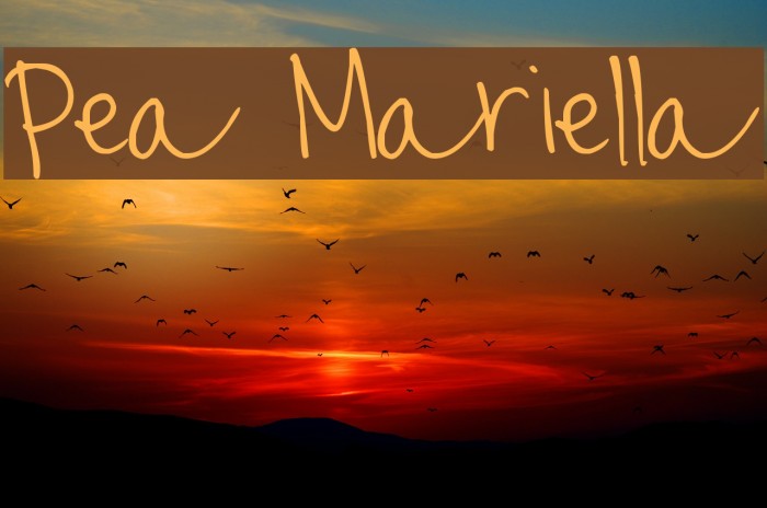 Pea Mariella Font examples