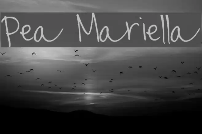 Pea Mariella Font examples