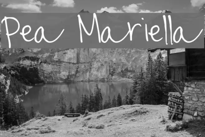 Pea Mariella Font examples