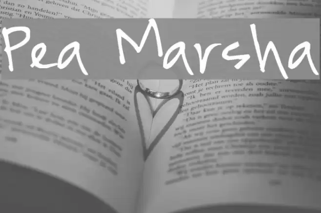 Pea Marsha Font examples