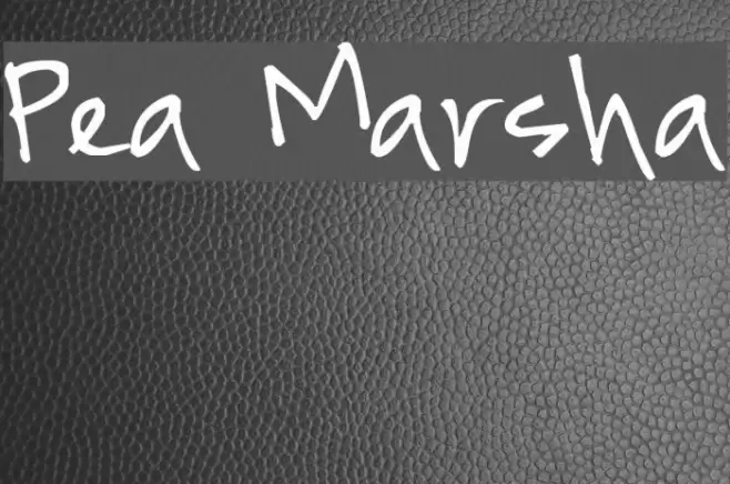 Pea Marsha Font examples