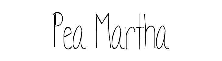 Pea Martha  नि: शुल्क फ़ॉन्ट्स डाउनलोड