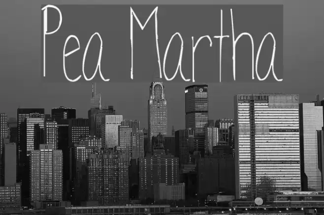 Pea Martha Font examples