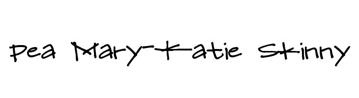 Pea Mary-Katie Skinny Font